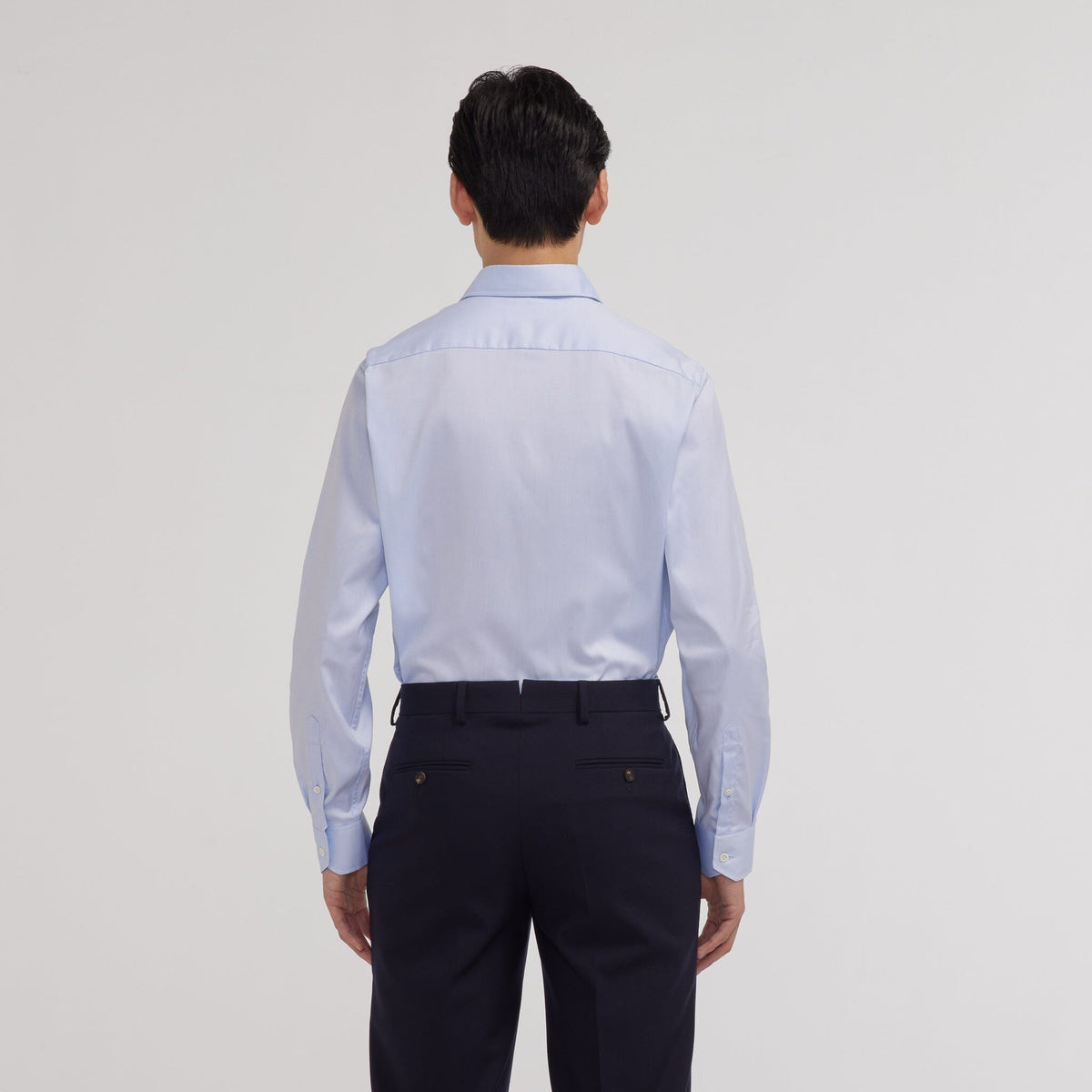Chemise premium en pinpoint double retors bleue