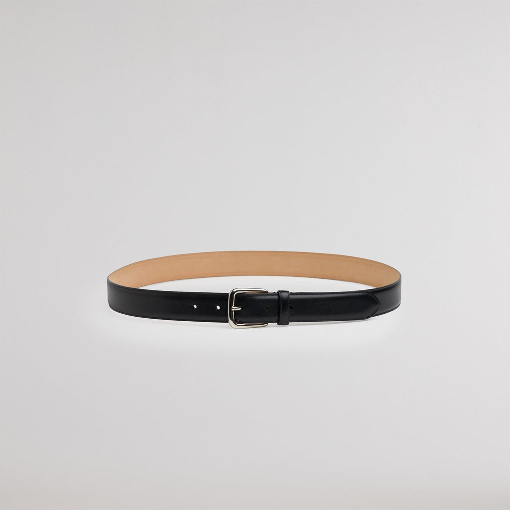 Ceinture en cuir pleine fleur noire