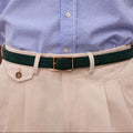 Ceinture en cuir suédé verte