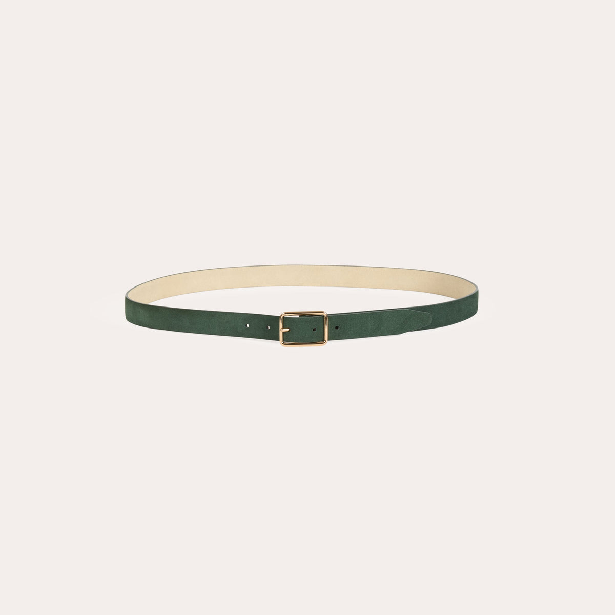 Ceinture en cuir suédé verte