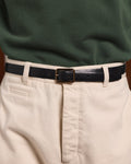 Ceinture réversible noire et bordeaux en cuir de vachette