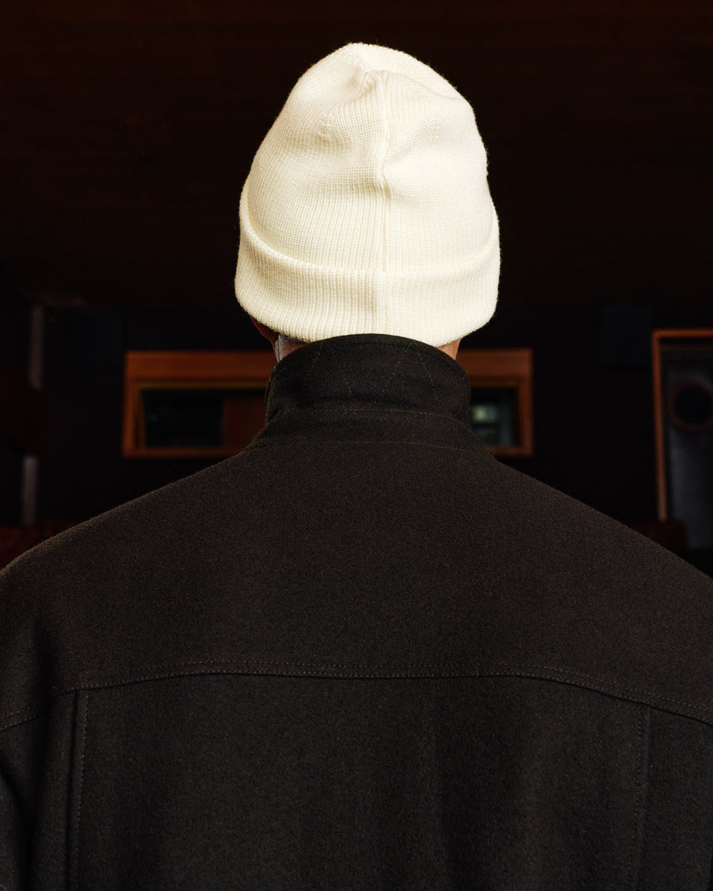 Bonnet en laine mérinos écru
