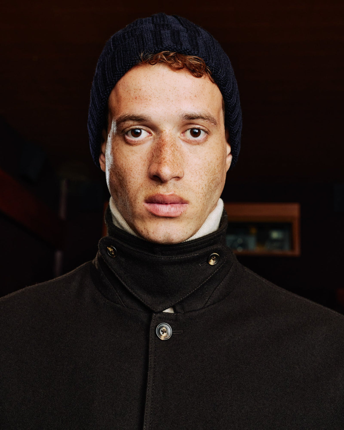 Bonnet en laine marine