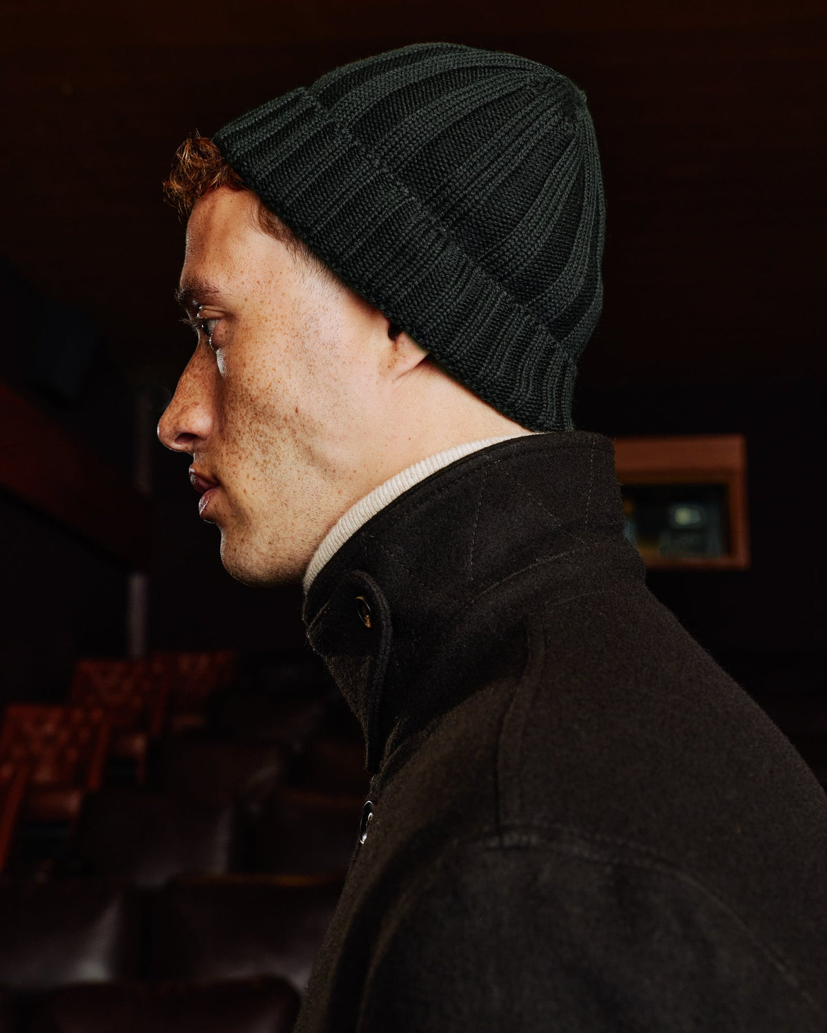 Bonnet en laine vert