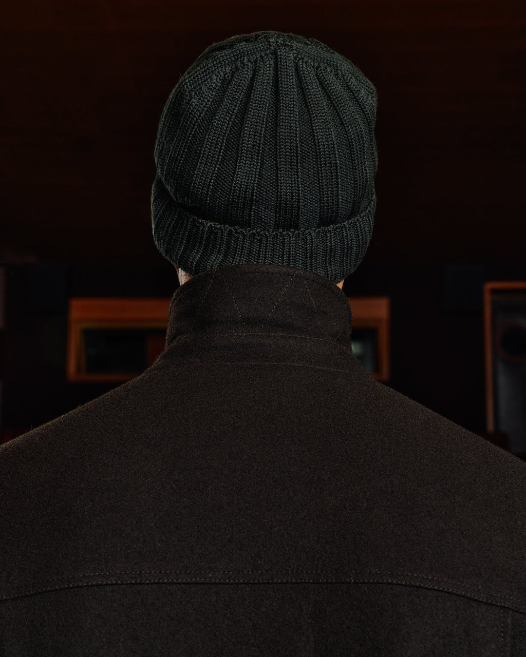 Bonnet en laine vert