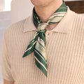 Foulard en soie rayé vert