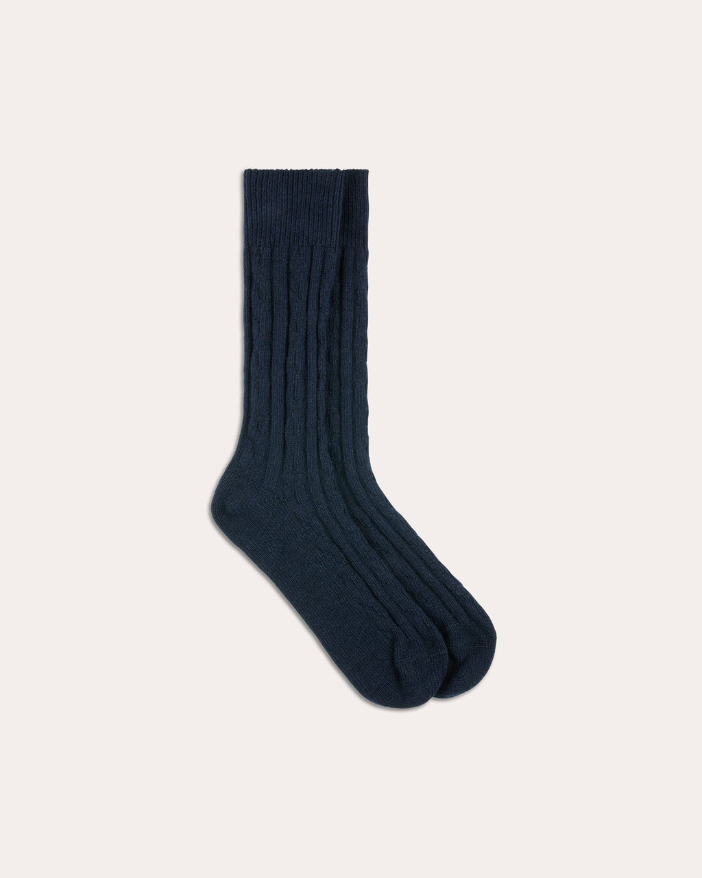Chaussettes en laine et cachemire bleu marine