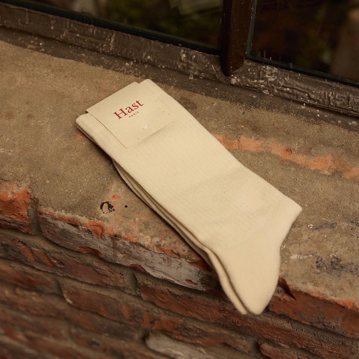 Chaussettes en coton écrues