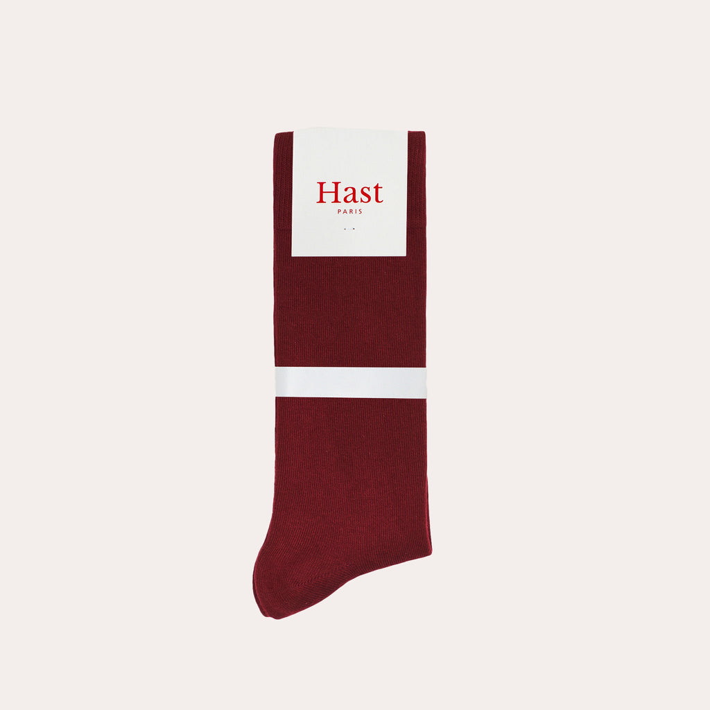 Chaussettes lie de vin