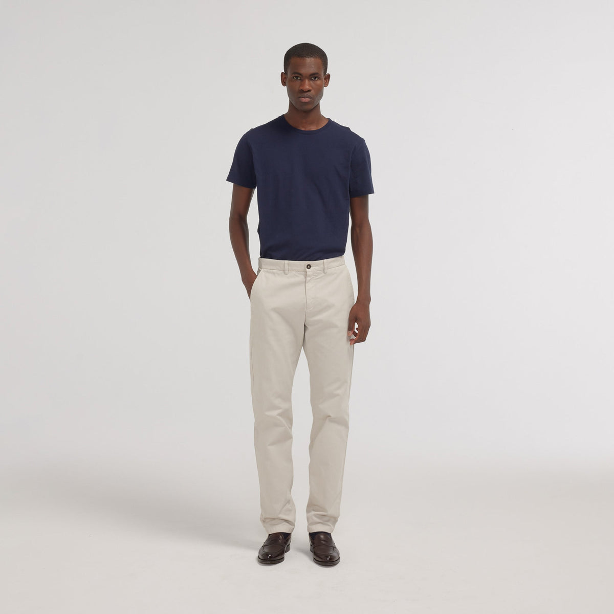 Chino droit écru