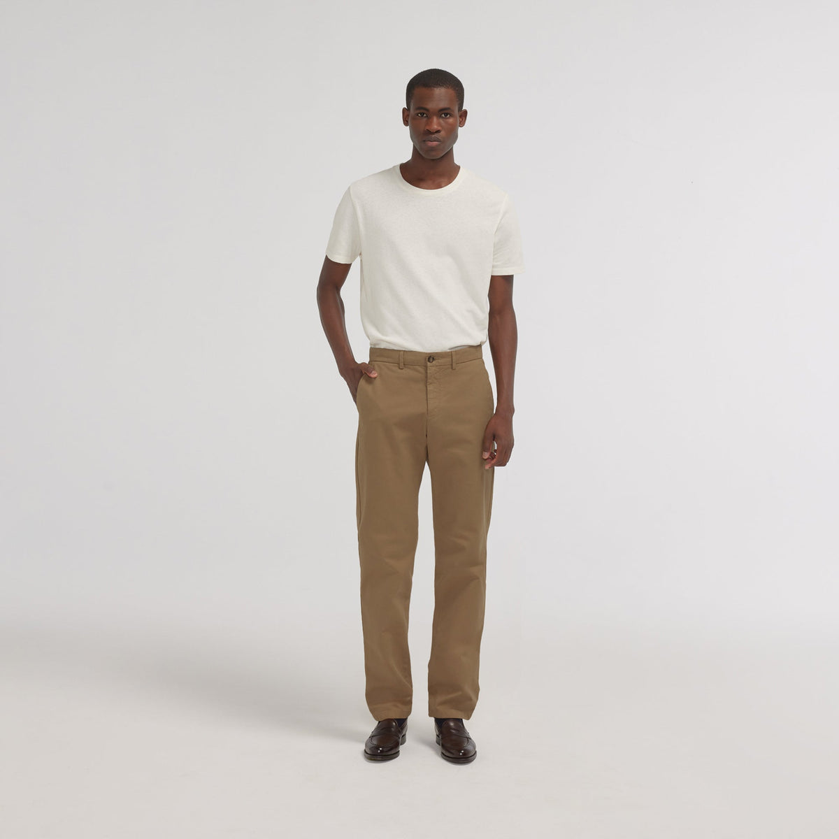 Chino droit beige