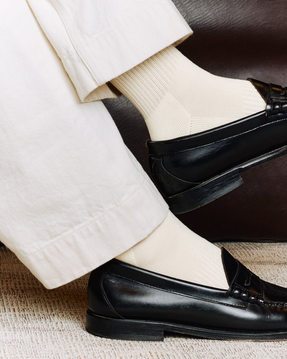 Chaussettes en coton écrues