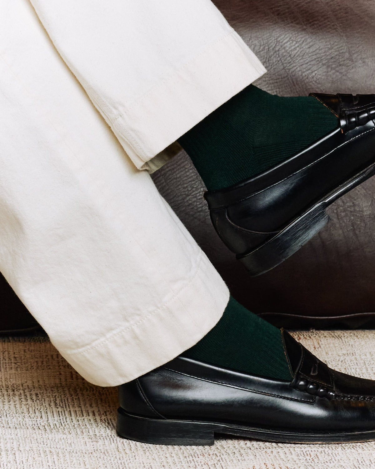 Chaussettes en coton vert