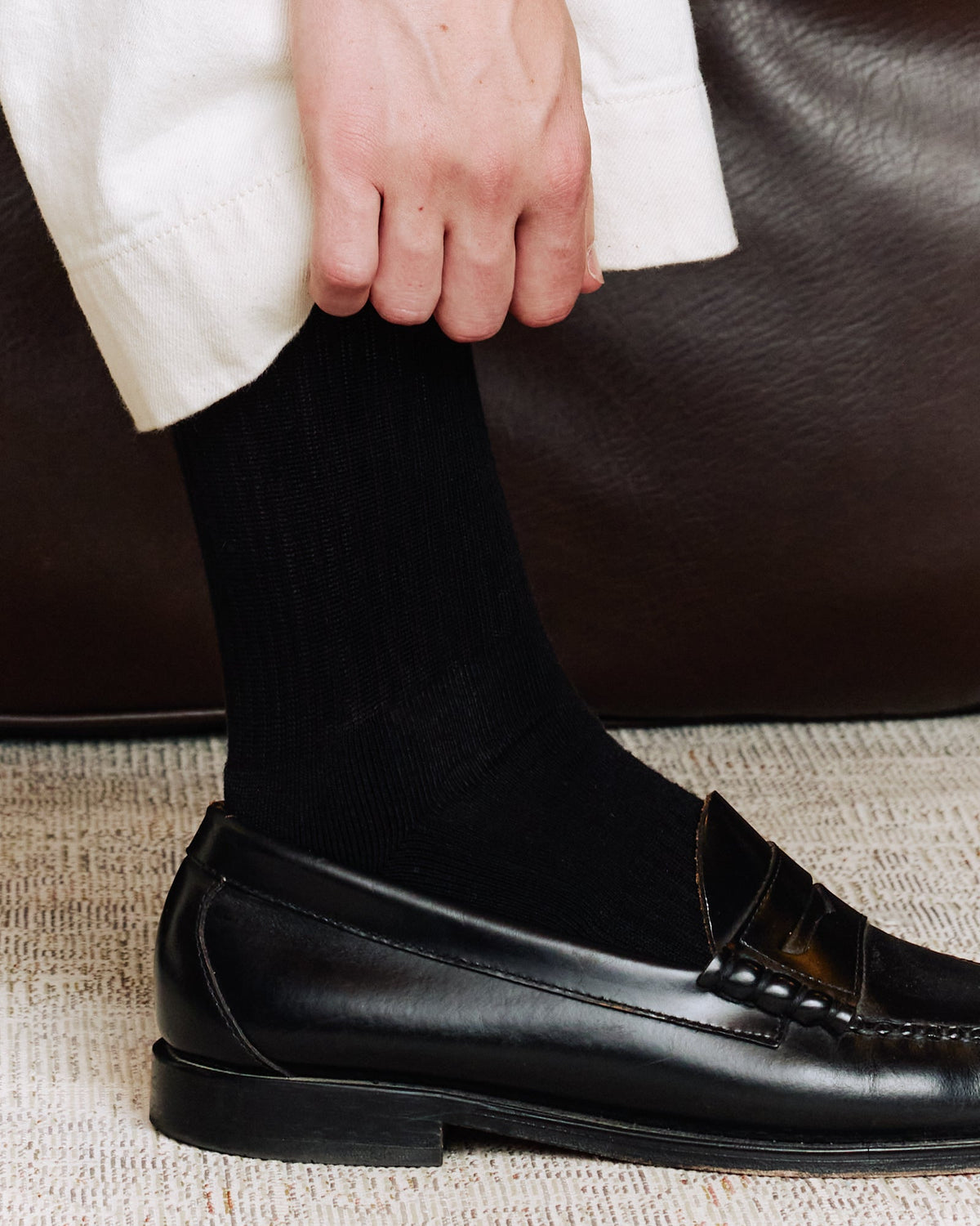 Chaussettes en coton noires