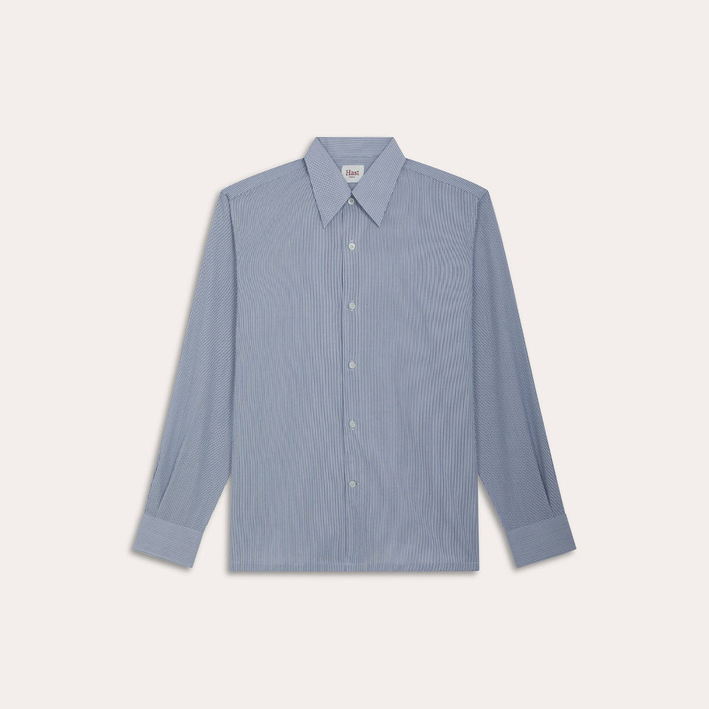 Chemise en coton rayure bleu