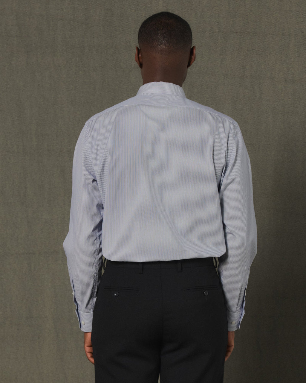 Chemise en coton rayure bleu