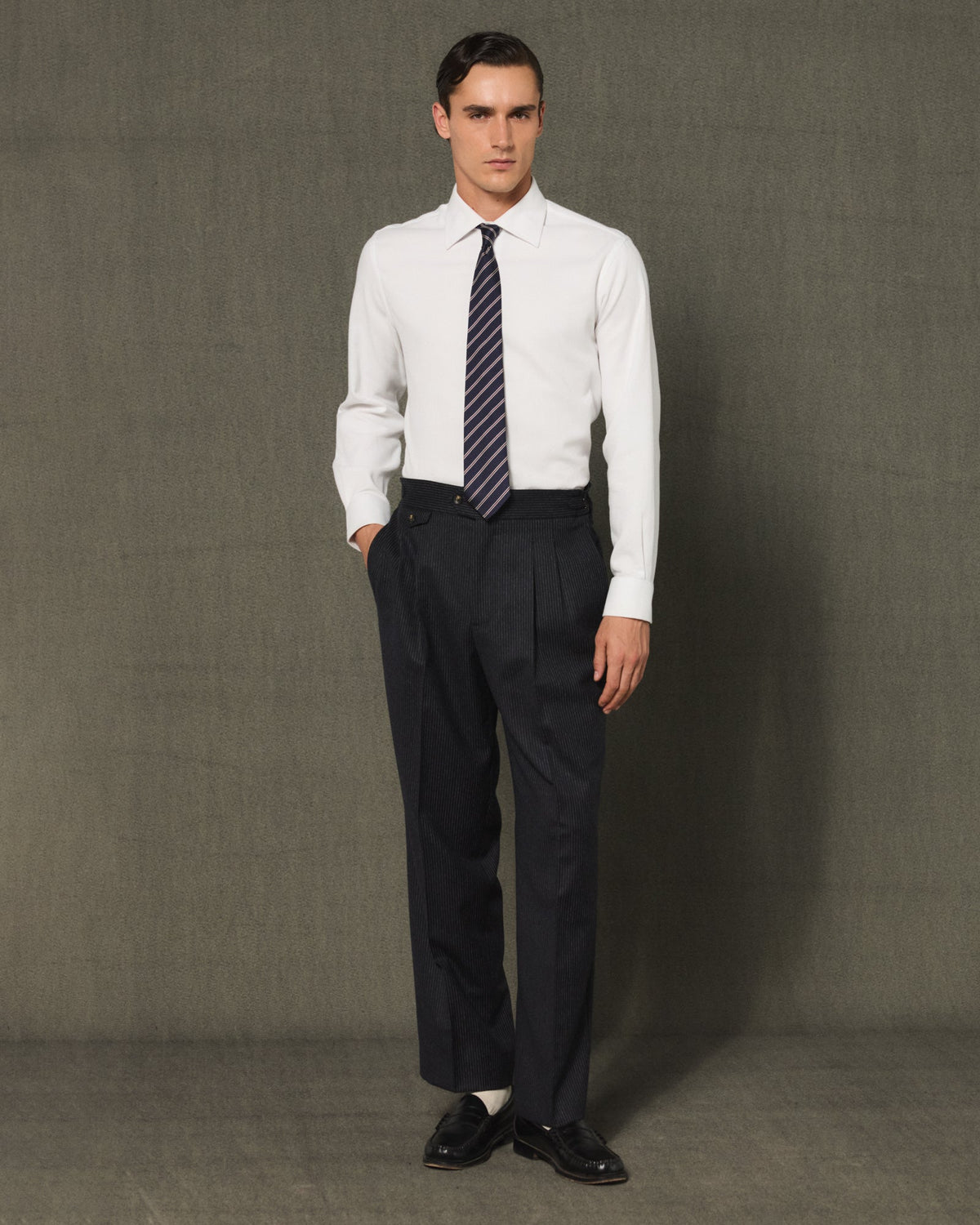 Chemise en flanelle blanche