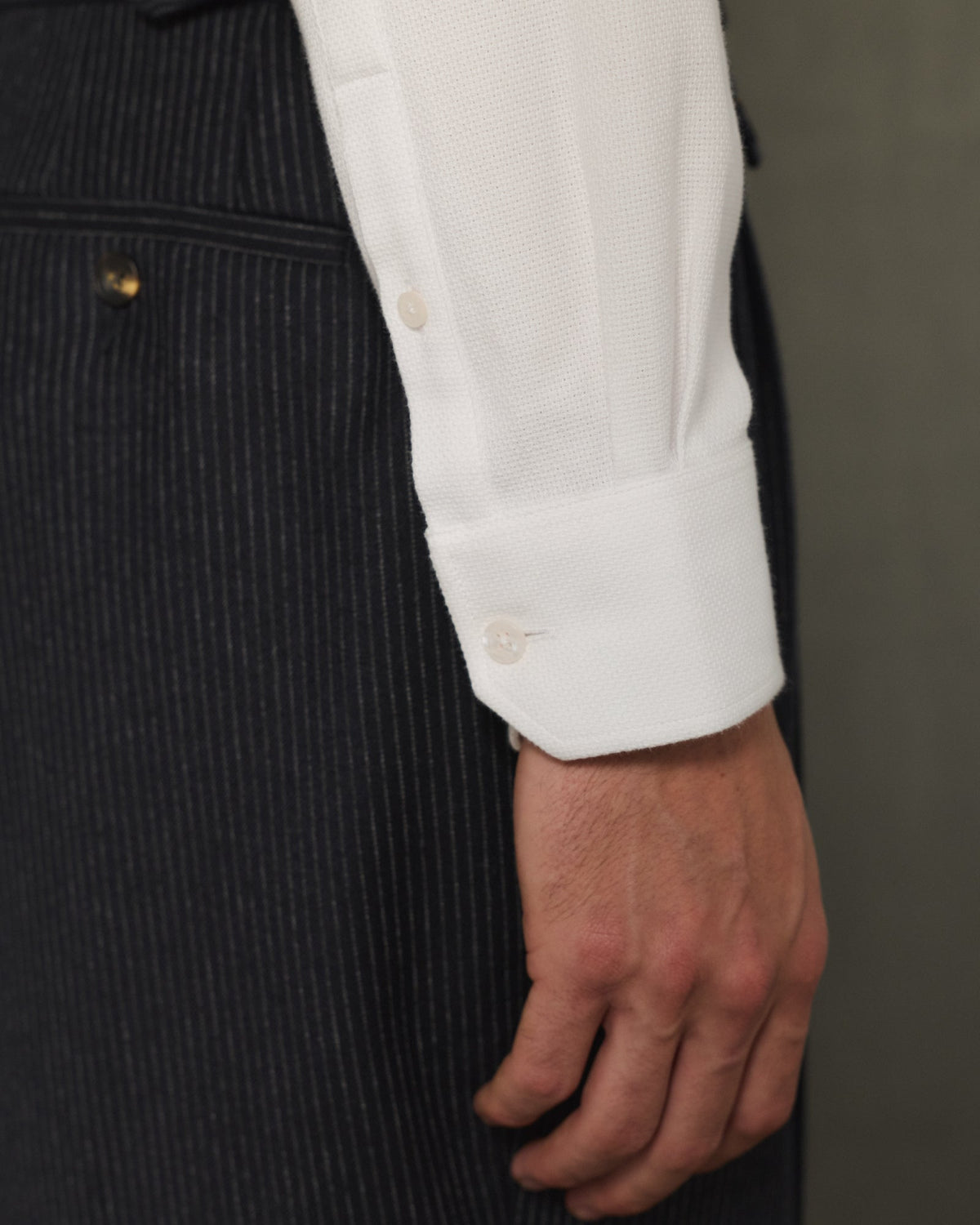 Chemise en flanelle blanche