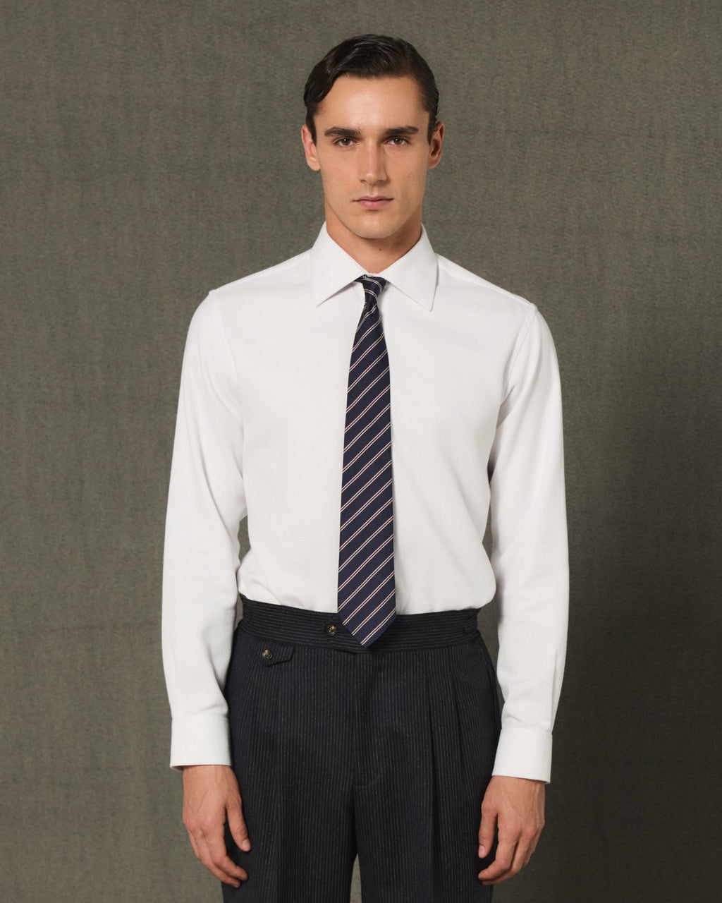 Chemise en flanelle blanche