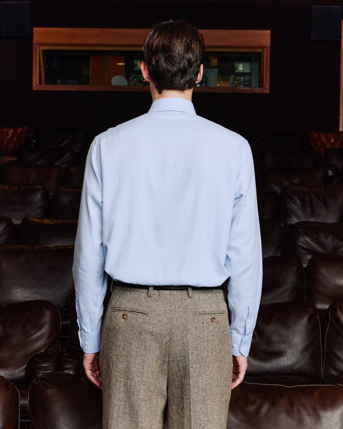 Chemise en flanelle de coton bleu