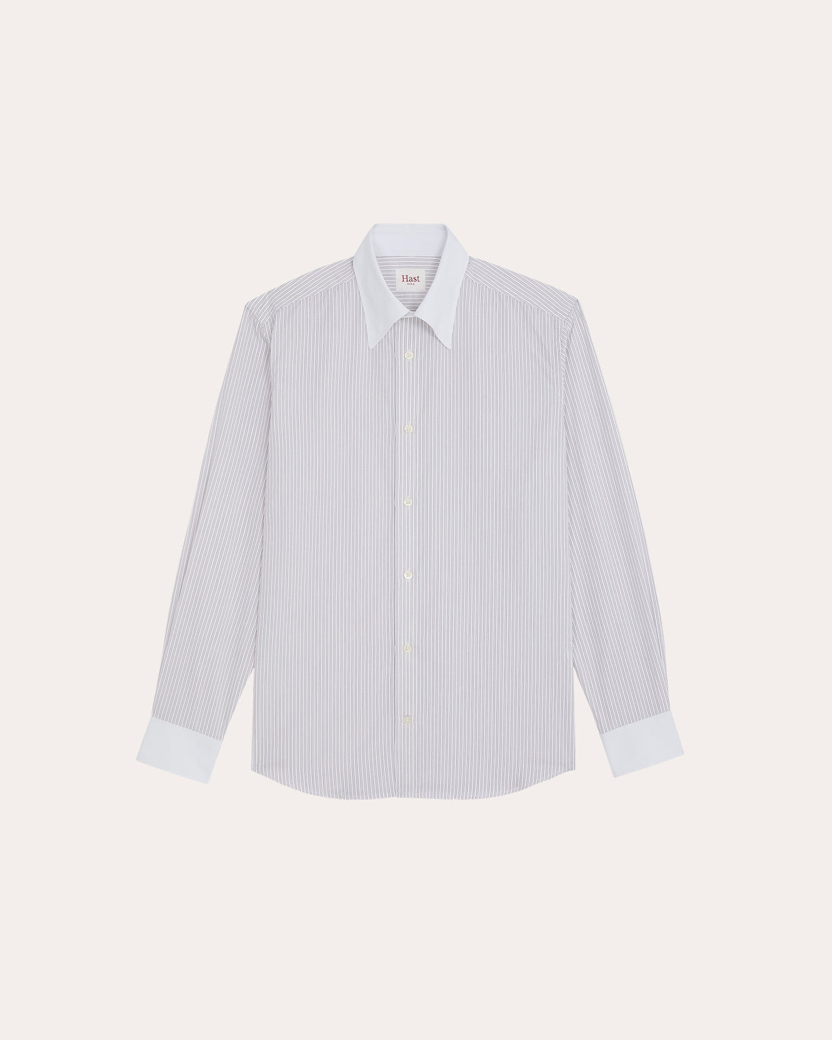 Chemise formelle blanche rayée bordeaux