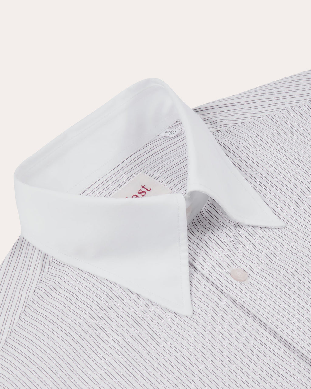 Chemise formelle blanche rayée bordeaux