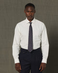 Chemise formelle en flanelle de coton blanc
