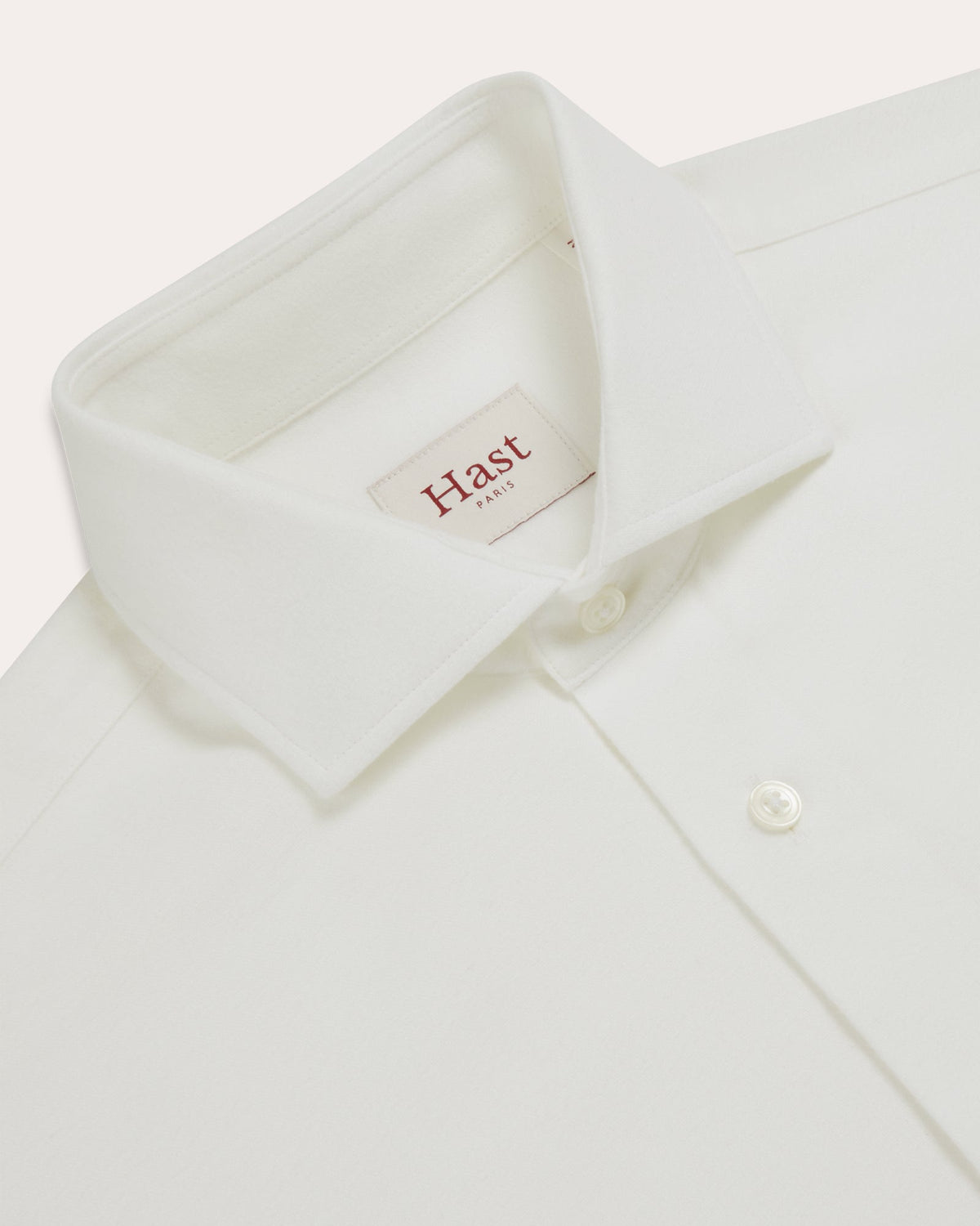 Chemise formelle en flanelle de coton blanc