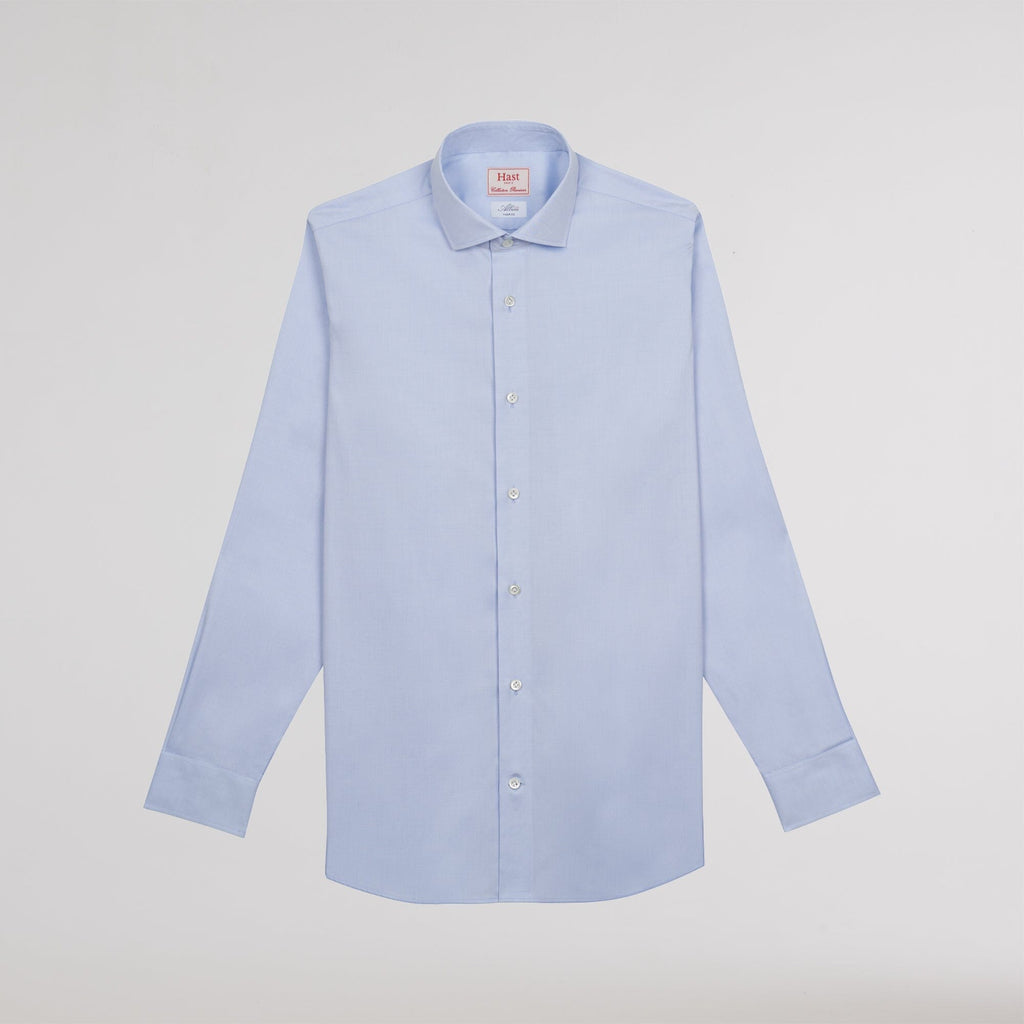 Chemise premium en pinpoint double retors bleue