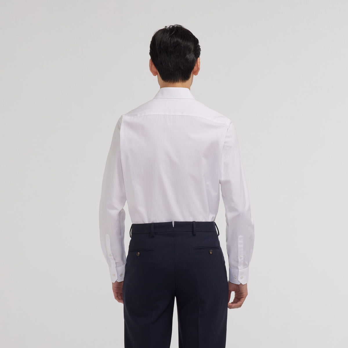 Chemise en popeline double retors blanche