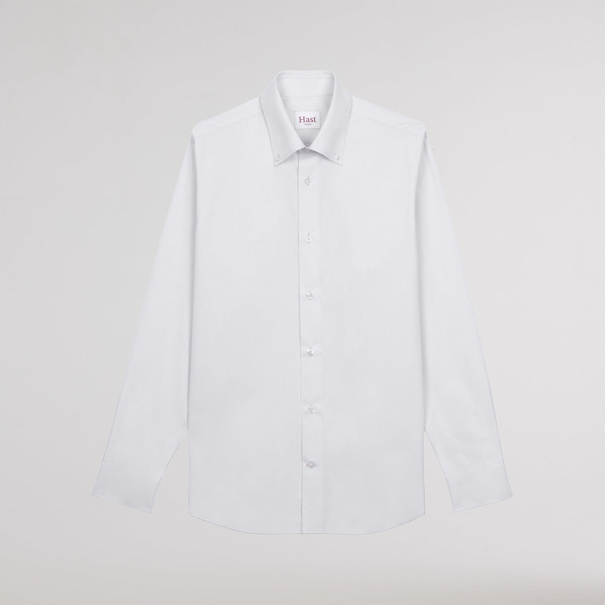 Chemise cintrée double retors en popeline blanche