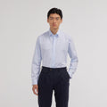 Chemise en popeline double retors bleu ciel