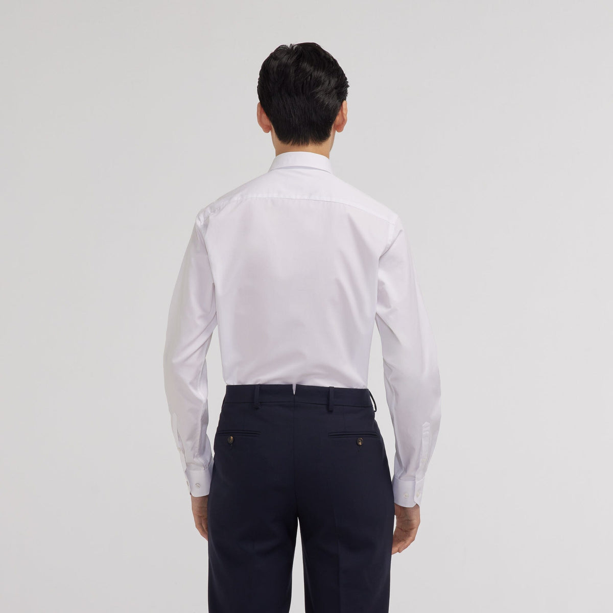 Chemise en popeline double retors blanche
