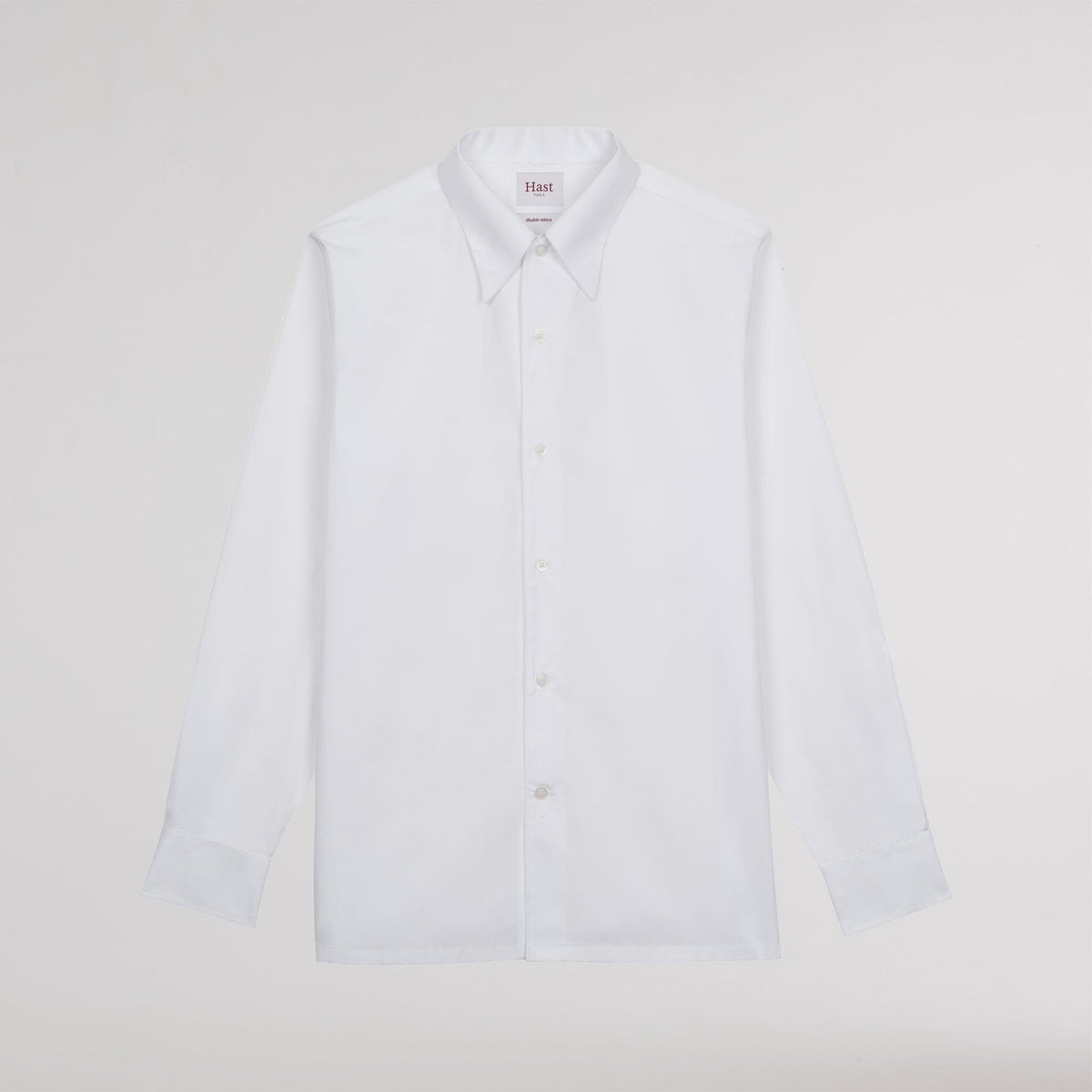 Chemise en popeline double retors blanche