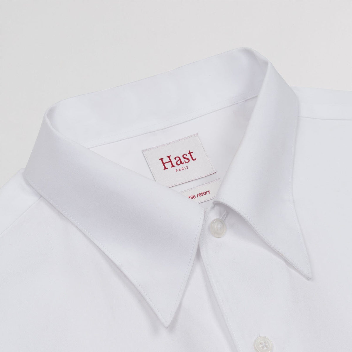 Chemise en popeline double retors blanche