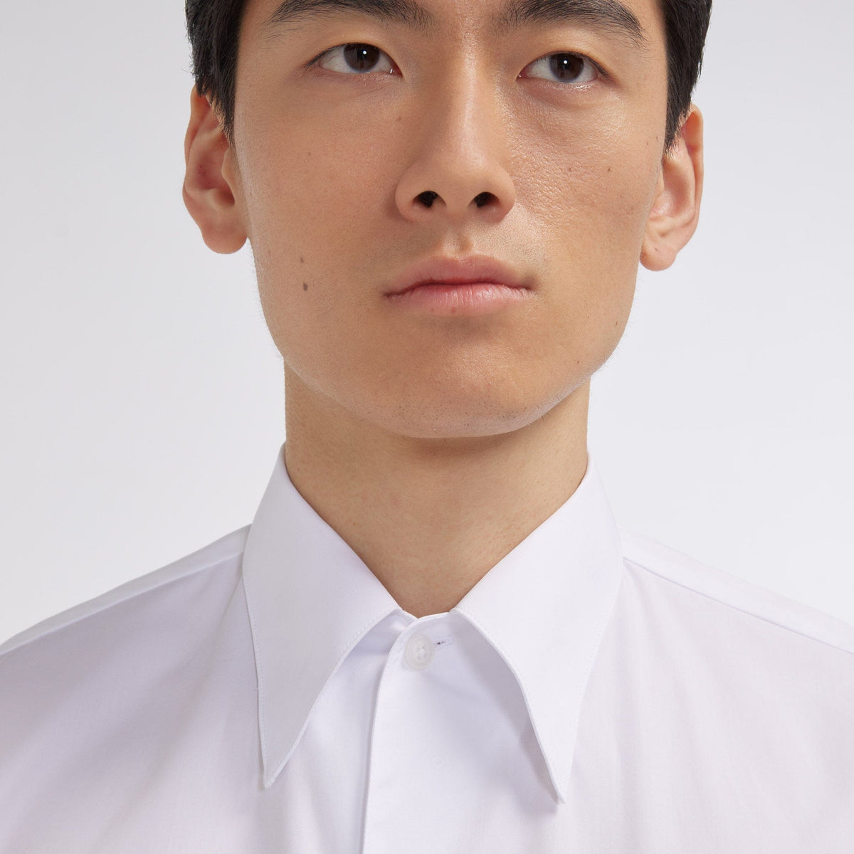 Chemise en popeline double retors blanche