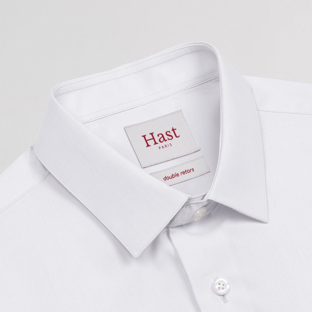 Chemise grande longueur en popeline blanche