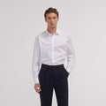 Chemise en popeline double retors blanche