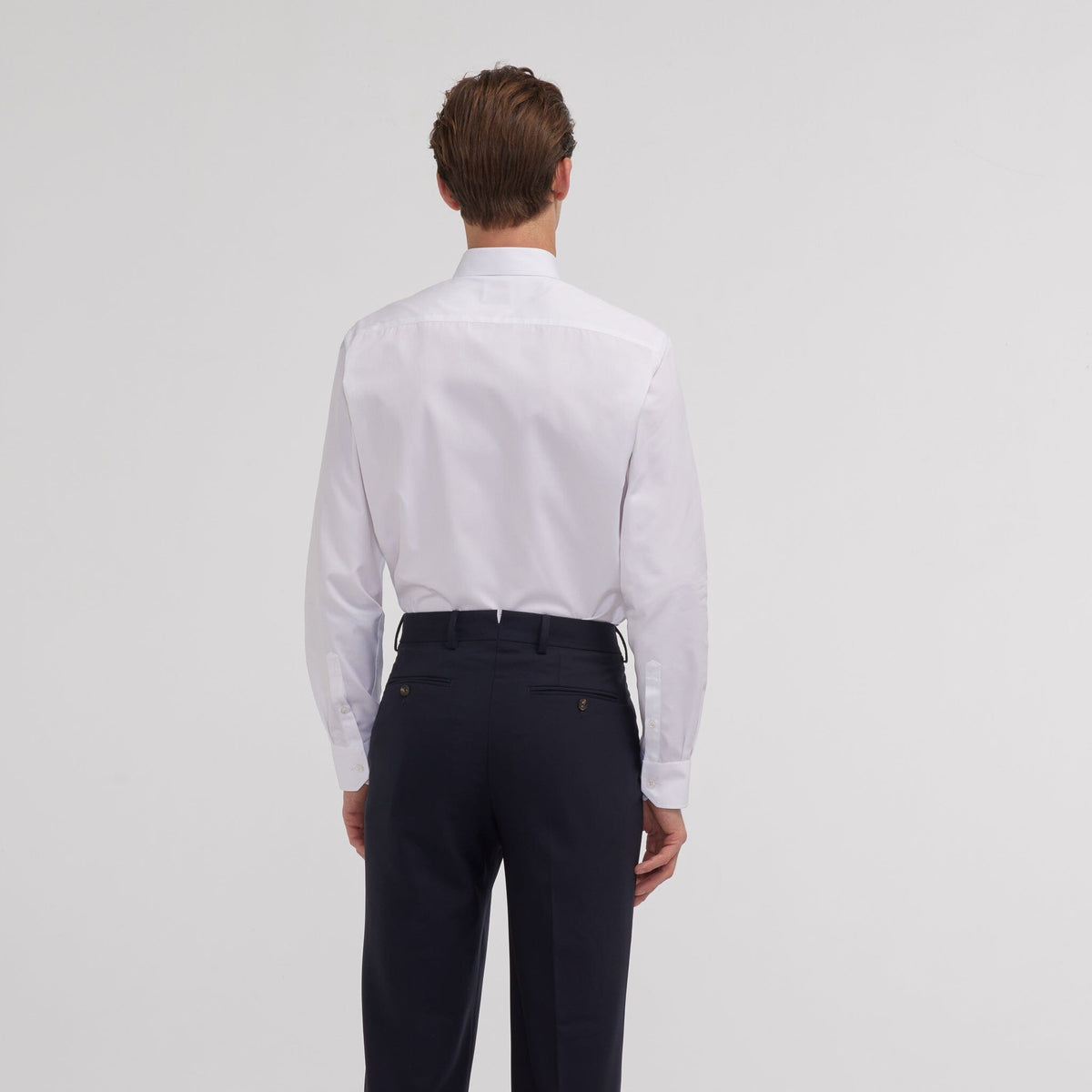 Chemise en popeline double retors blanche
