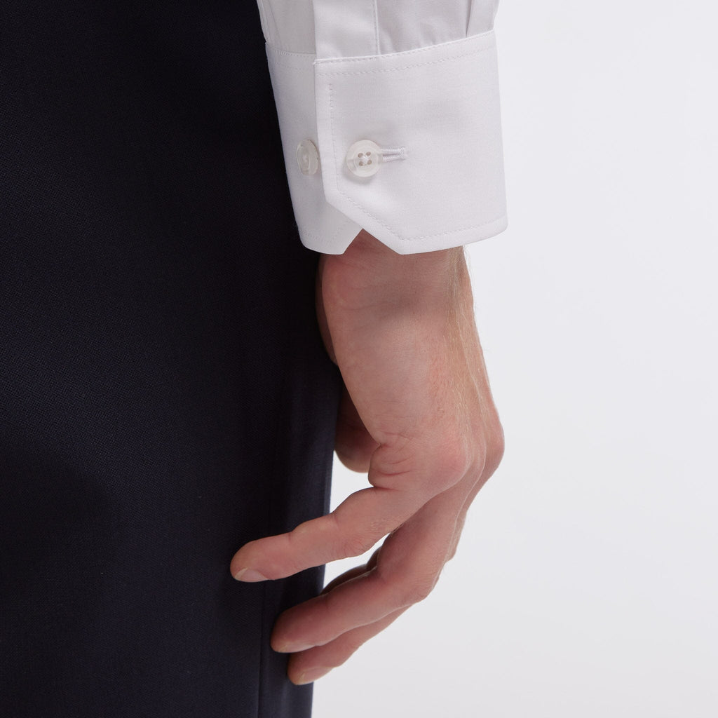Chemise en popeline double retors blanche