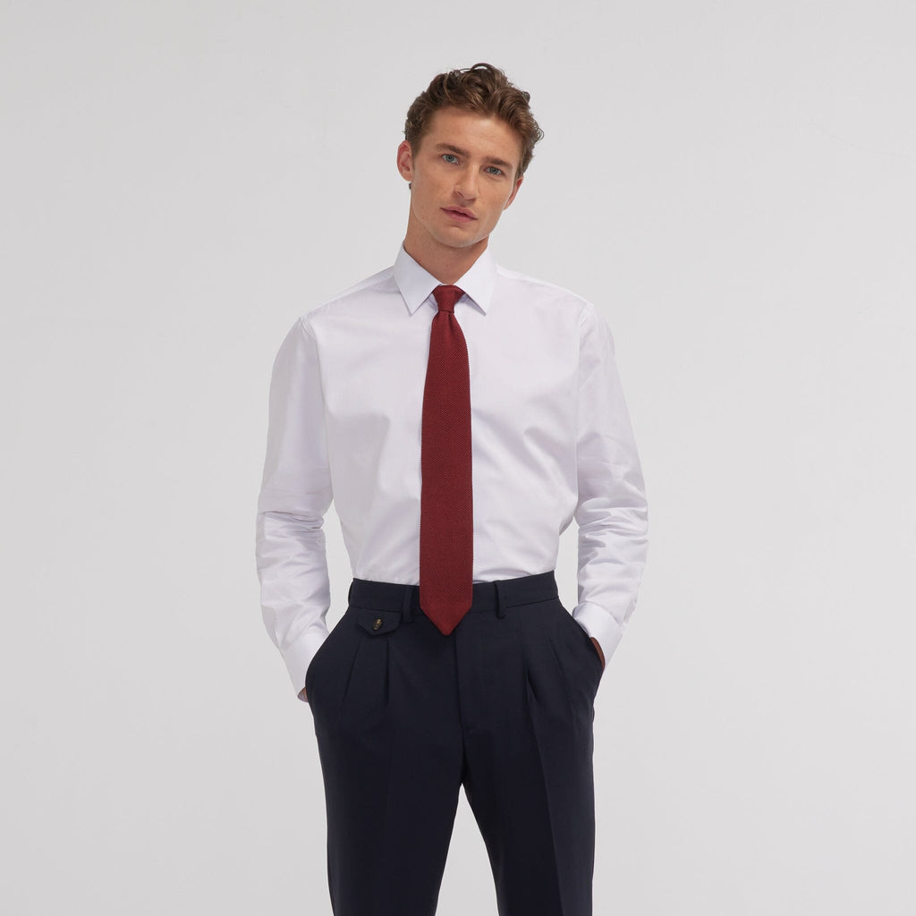 Chemise grande longueur en popeline blanche