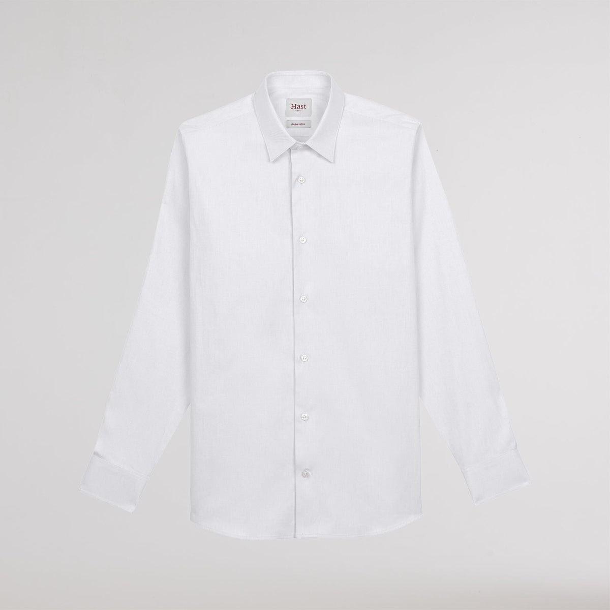 Chemise grande longueur en oxford double retors blanche