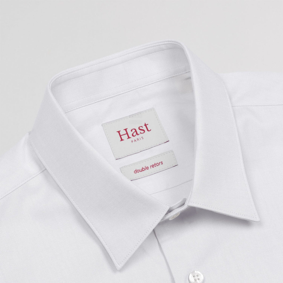 Chemise cintrée en oxford double retors blanche