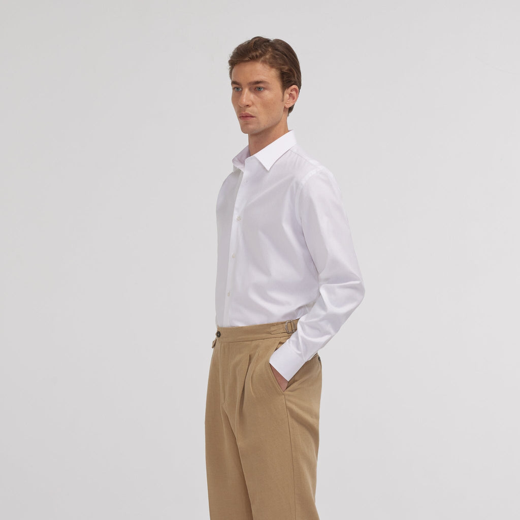 Chemise en oxford double retors blanche