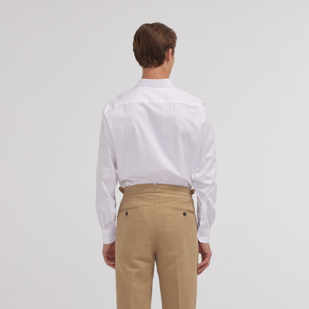 Chemise en oxford double retors blanche