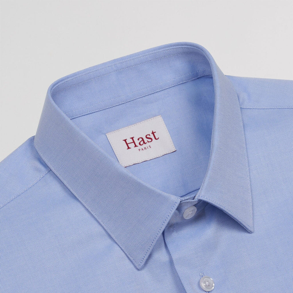 Chemise en twill bleue