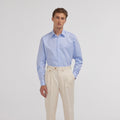 Chemise en twill bleue