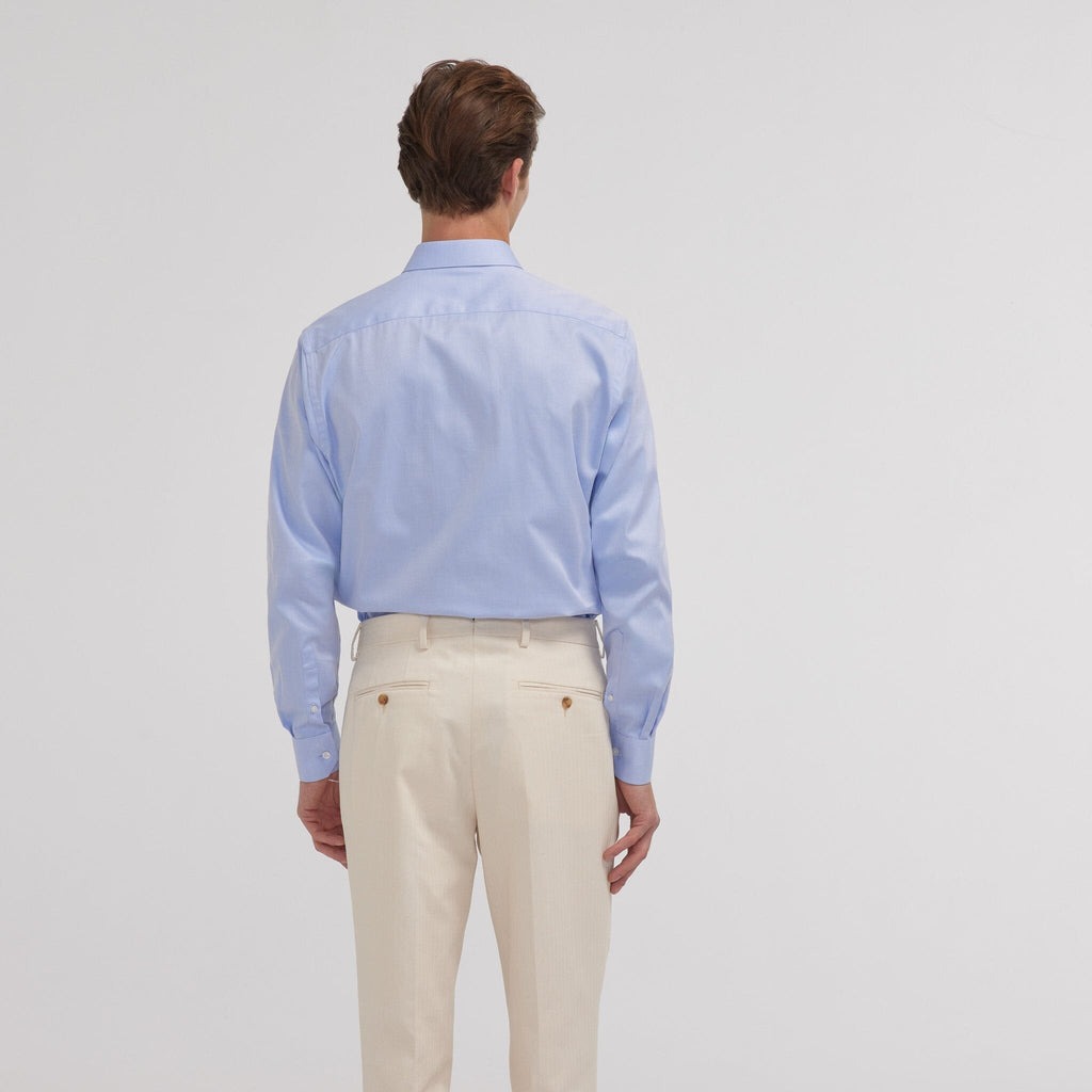 Chemise en twill bleue