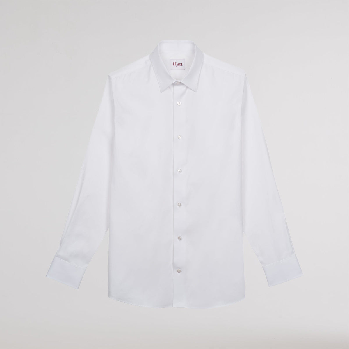 Chemise grande longueur en twill blanche