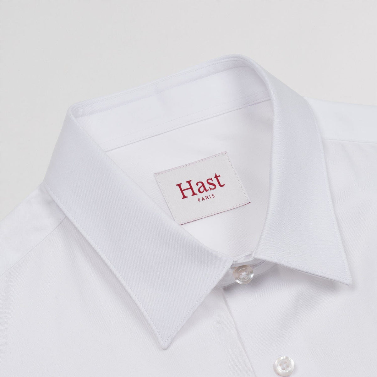 Chemise grande longueur en twill blanche